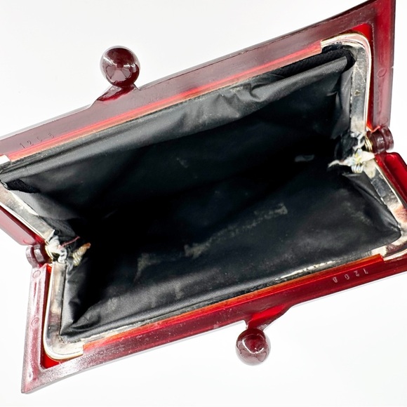 Vintage Victorian Floral Fabric Tapestry Coin Change Purse Kisslock - Picture 3 of 5